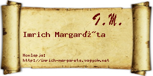 Imrich Margaréta névjegykártya
